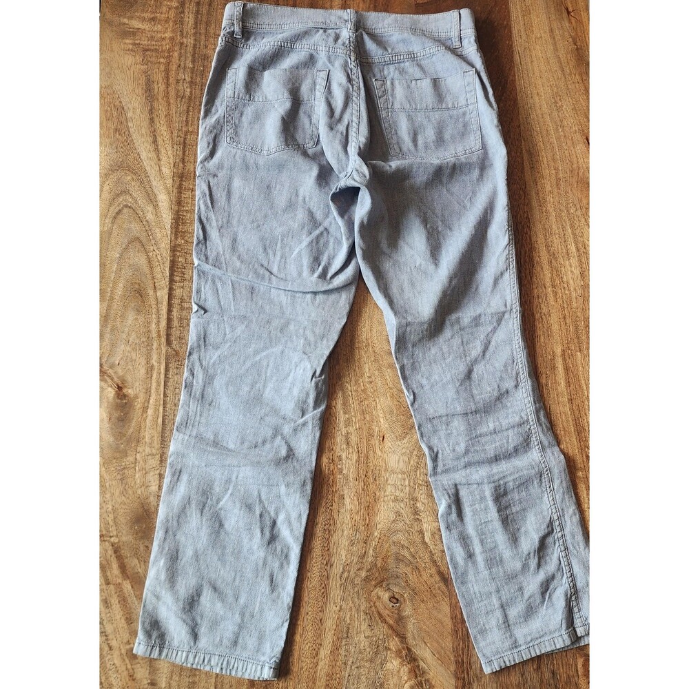 James Perse Pants Womens 25 Gray Linen Chambray Chino Utility Pockets Casual - Picture 6 of 11